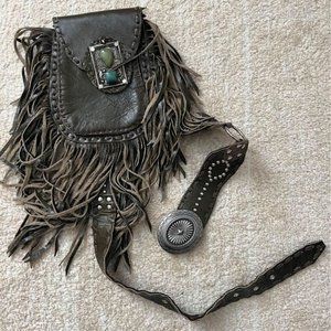 authentic real leather waist belt bag